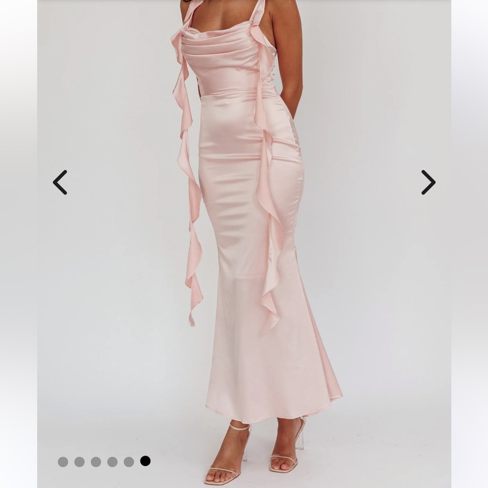 *NEW* Selfie Leslie Baby Pink Satin Maxi Skirt
